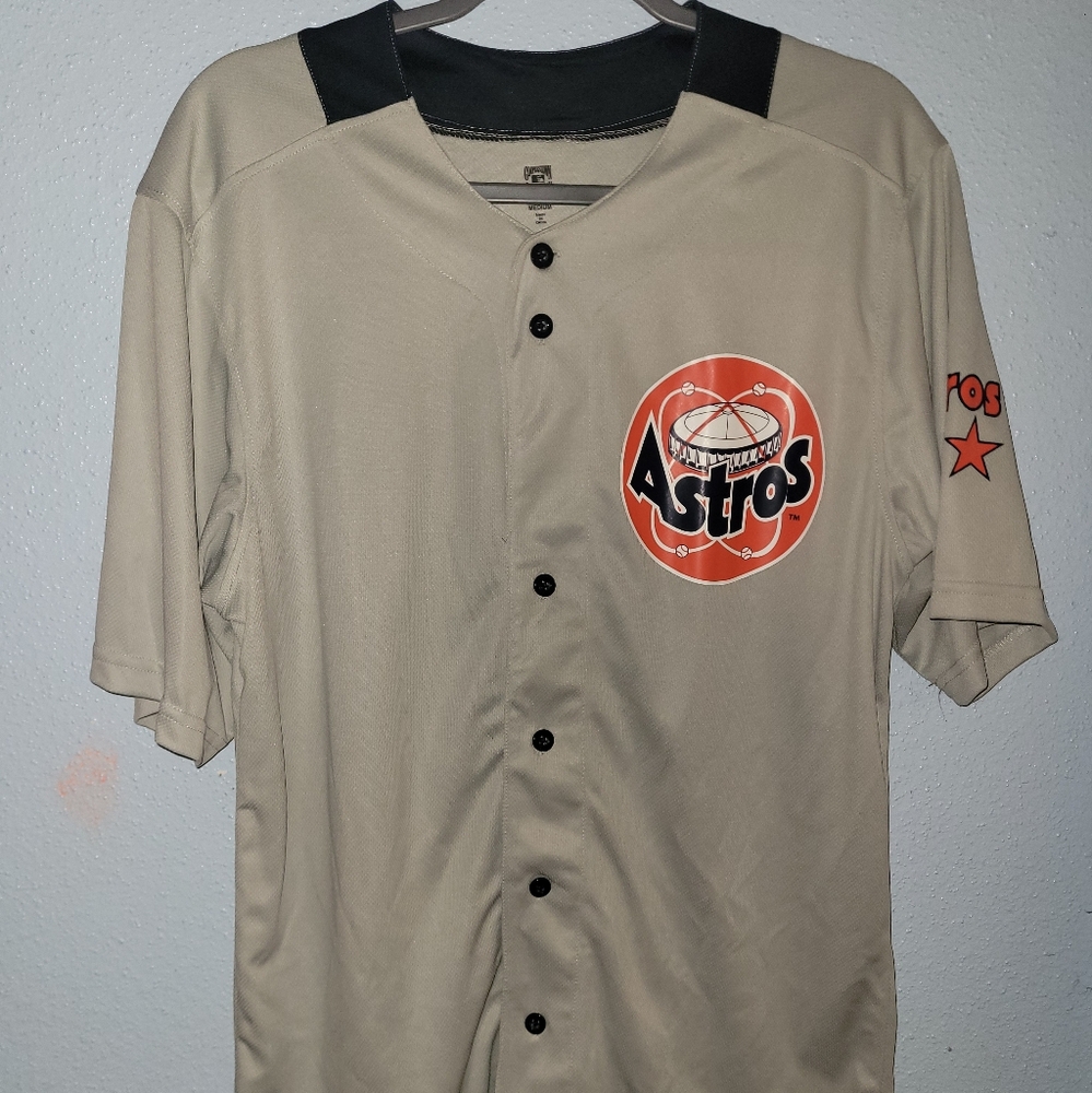 Astros Beige Button-Up Jersey